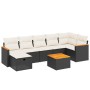 8-teiliges Gartensofa-Set und schwarze synthetische Rattankissen von , Gartensets - Ref: Foro24-3265319, Preis: 486,58 €, Rab...