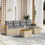 Garden sofa set with beige cushions mix 6 pieces PE rattan by , Garden sets - Ref: Foro24-3265511, Price: 400,73 €, Discount: %