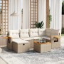 Set sofás de jardín 7 piezas y cojines ratán sintético beige de , Conjuntos de jardín - Ref: Foro24-3265524, Precio: 654,76 €...