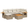 7-piece garden sofa set and beige synthetic rattan cushions by , Garden sets - Ref: Foro24-3265524, Price: 654,76 €, Discount: %