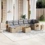 Gartensofa-Set mit beigem Kissenmix, 8-teilig aus PE-Rattan von , Gartensets - Ref: Foro24-3265539, Preis: 552,52 €, Rabatt: %