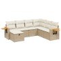 7-piece garden sofa set and beige synthetic rattan cushions by , Garden sets - Ref: Foro24-3265545, Price: 640,99 €, Discount: %