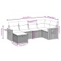 Gartensofa-Set mit beigem Kissenmix, 6-teilig, PE-Rattan von , Gartensets - Ref: Foro24-3265518, Preis: 430,99 €, Rabatt: %