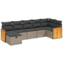 7-piece garden sofa set with gray PE rattan cushions by , Garden sets - Ref: Foro24-3265750, Price: 491,10 €, Discount: %