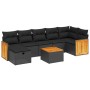 8-piece garden sofa set and black synthetic rattan cushions by , Garden sets - Ref: Foro24-3265752, Price: 502,09 €, Discount: %