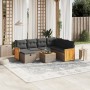 8-piece garden sofa set and gray synthetic rattan cushions by , Garden sets - Ref: Foro24-3265771, Price: 524,55 €, Discount: %