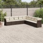 9-teiliges Gartensofa-Set und braune synthetische Rattankissen von , Gartensets - Ref: Foro24-3217783, Preis: 616,95 €, Rabat...