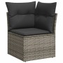 11-teiliges Gartensofa-Set und graue synthetische Rattankissen von , Modulare Sofas für den Außenbereich - Ref: Foro24-322187...