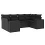 6-teiliges Gartensofa-Set und schwarze synthetische Rattankissen von , Gartensets - Ref: Foro24-3222974, Preis: 436,16 €, Rab...