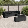 8-teiliges Gartensofa-Set und schwarze synthetische Rattankissen von , Gartensets - Ref: Foro24-3223014, Preis: 585,86 €, Rab...