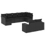 8-teiliges Gartensofa-Set und schwarze synthetische Rattankissen von , Gartensets - Ref: Foro24-3223014, Preis: 585,86 €, Rab...