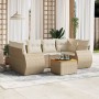 Set sofás de jardín 7 piezas y cojines ratán sintético beige de , Conjuntos de jardín - Ref: Foro24-3224903, Precio: 606,99 €...