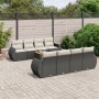 8-piece garden sofa set and black synthetic rattan cushions by , Garden sets - Ref: Foro24-3224922, Price: 603,80 €, Discount: %