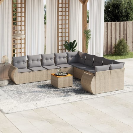 11-piece garden sofa set with beige synthetic rattan cushions by , Garden sets - Ref: Foro24-3225198, Price: 750,99 €, Discou...