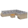 Set de sofás de jardín 11pzas con cojines ratán sintético beige de , Conjuntos de jardín - Ref: Foro24-3225198, Precio: 778,2...