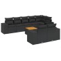 8-teiliges Gartensofa-Set und schwarze synthetische Rattankissen von , Gartensets - Ref: Foro24-3225530, Preis: 696,19 €, Rab...