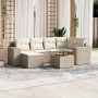 7-teiliges Gartensofa-Set und beigefarbene synthetische Rattankissen von , Gartensets - Ref: Foro24-3225547, Preis: 582,77 €,...