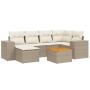 7-piece garden sofa set and beige synthetic rattan cushions by , Garden sets - Ref: Foro24-3225547, Price: 579,99 €, Discount: %