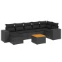 8-piece garden sofa set and black synthetic rattan cushions by , Garden sets - Ref: Foro24-3225551, Price: 529,33 €, Discount: %