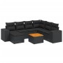 8-teiliges Gartensofa-Set und schwarze synthetische Rattankissen von , Gartensets - Ref: Foro24-3225558, Preis: 535,30 €, Rab...