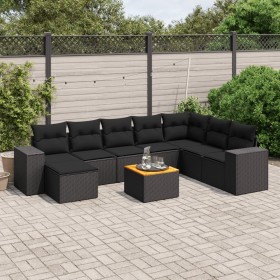 8-teiliges Gartensofa-Set und schwarze synthetische Rattankissen von , Gartensets - Ref: Foro24-3225579, Preis: 570,26 €, Rab...