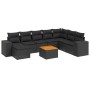 8-teiliges Gartensofa-Set und schwarze synthetische Rattankissen von , Gartensets - Ref: Foro24-3225579, Preis: 574,25 €, Rab...