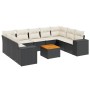 Set de sofás de jardín 10 pzas cojines ratán sintético negro de , Conjuntos de jardín - Ref: Foro24-3225587, Precio: 624,52 €...