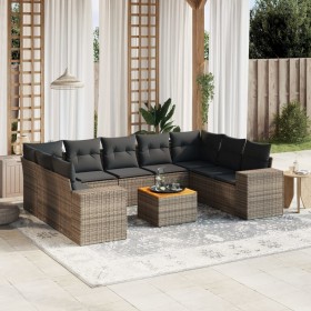 10-piece garden sofa set with gray synthetic rattan cushions by , Garden sets - Ref: Foro24-3225591, Price: 652,52 €, Discoun...