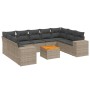 Set de sofás de jardín 10 pzas con cojines ratán sintético gris de , Conjuntos de jardín - Ref: Foro24-3225591, Precio: 645,9...