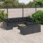 Set de sofás de jardín 10 pzas cojines ratán sintético negro de , Conjuntos de jardín - Ref: Foro24-3225593, Precio: 637,07 €...