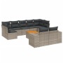 Set de sofás de jardín 10 pzas con cojines ratán sintético gris de , Conjuntos de jardín - Ref: Foro24-3225598, Precio: 652,5...