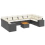 11-teiliges Gartensofa-Set und schwarze synthetische Rattankissen von , Gartensets - Ref: Foro24-3225615, Preis: 713,83 €, Ra...