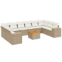 11-teiliges Gartensofa-Set mit beigen synthetischen Rattankissen von , Gartensets - Ref: Foro24-3225617, Preis: 832,66 €, Rab...