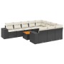 11-teiliges Gartensofa-Set und schwarze synthetische Rattankissen von , Gartensets - Ref: Foro24-3225622, Preis: 732,69 €, Ra...