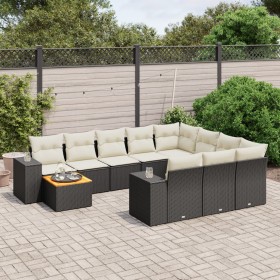 11-teiliges Gartensofa-Set und schwarze synthetische Rattankissen von , Gartensets - Ref: Foro24-3225629, Preis: 731,30 €, Ra...