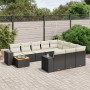 11-piece garden sofa set and black synthetic rattan cushions by , Garden sets - Ref: Foro24-3225629, Price: 713,83 €, Discoun...