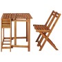 Garden planter with 2 solid acacia wood bistro chairs by vidaXL, Garden sets - Ref: Foro24-45910, Price: 163,96 €, Discount: %