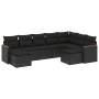 8-piece garden sofa set and black synthetic rattan cushions by , Garden sets - Ref: Foro24-3226538, Price: 523,66 €, Discount: %