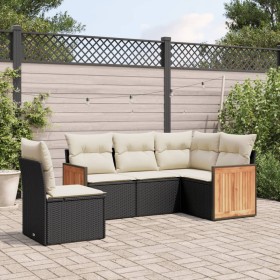 5-teiliges Gartenmöbel-Set und schwarze synthetische Rattankissen von , Gartensets - Ref: Foro24-3227652, Preis: 343,22 €, Ra...