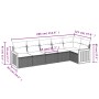 6-piece garden sofa set and black synthetic rattan cushions by , Garden sets - Ref: Foro24-3227665, Price: 408,42 €, Discount: %