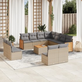 12-teiliges Gartensofa-Set und braune synthetische Rattankissen von , Gartensets - Ref: Foro24-3227774, Preis: 792,61 €, Raba...