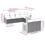 7-piece garden sofa set with gray PE rattan cushions by , Garden sets - Ref: Foro24-3227824, Price: 536,65 €, Discount: %