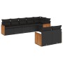 8-teiliges Gartensofa-Set und schwarze synthetische Rattankissen von , Gartensets - Ref: Foro24-3227826, Preis: 539,54 €, Rab...