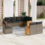 8-piece garden sofa set and gray synthetic rattan cushions by , Garden sets - Ref: Foro24-3227845, Price: 606,54 €, Discount: %