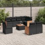 8-piece garden sofa set and black synthetic rattan cushions by , Garden sets - Ref: Foro24-3227847, Price: 583,14 €, Discount: %