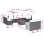 8-teiliges Gartensofa-Set und schwarze synthetische Rattankissen von , Gartensets - Ref: Foro24-3227847, Preis: 583,14 €, Rab...