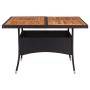 Mesa de comedor de jardín ratán sintético madera acacia negra de vidaXL, Mesas de jardín - Ref: Foro24-46187, Precio: 139,43 ...