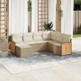 Set sofás de jardín 7 piezas y cojines ratán sintético beige de , Conjuntos de jardín - Ref: Foro24-3227885, Precio: 527,99 €...