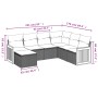 7-teiliges Gartensofa-Set und beige synthetische Rattankissen von , Gartensets - Ref: Foro24-3227885, Preis: 528,61 €, Rabatt: %