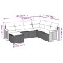 7-teiliges Gartensofa-Set mit grauen PE-Rattan-Kissen von , Gartensets - Ref: Foro24-3227887, Preis: 458,21 €, Rabatt: %